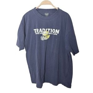 Pro Edge Mens T-Shirt Dark Blue Size XL Tradition Notre‎ Dame Football 2006 Logo